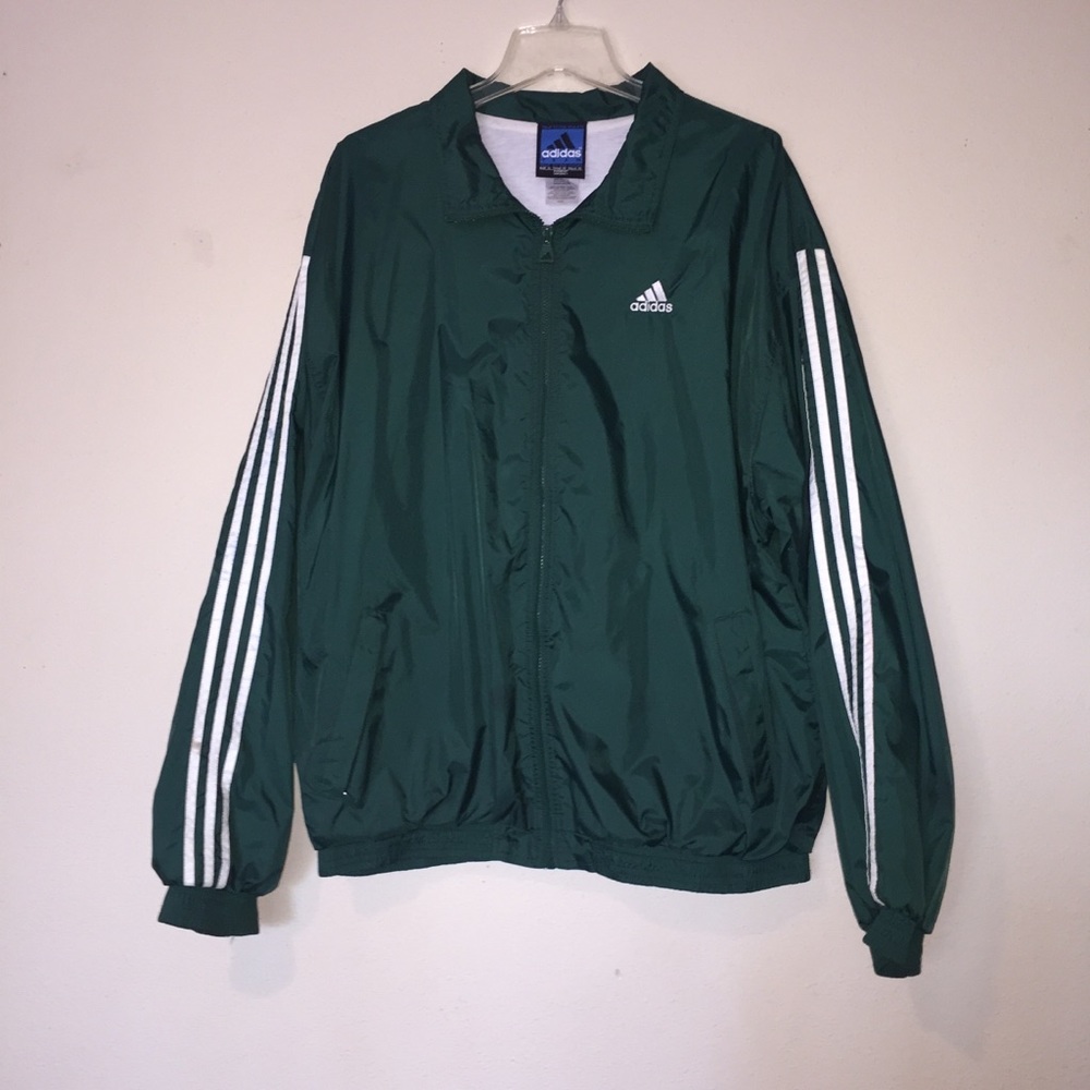 Vintage Green Adidas Windbreaker